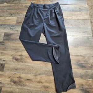 VPL Charcoal Gray Track Pants Elastic Crossover Waistband Pockets Small Joggers